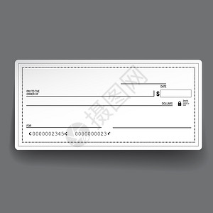 空白银行支票模板图片