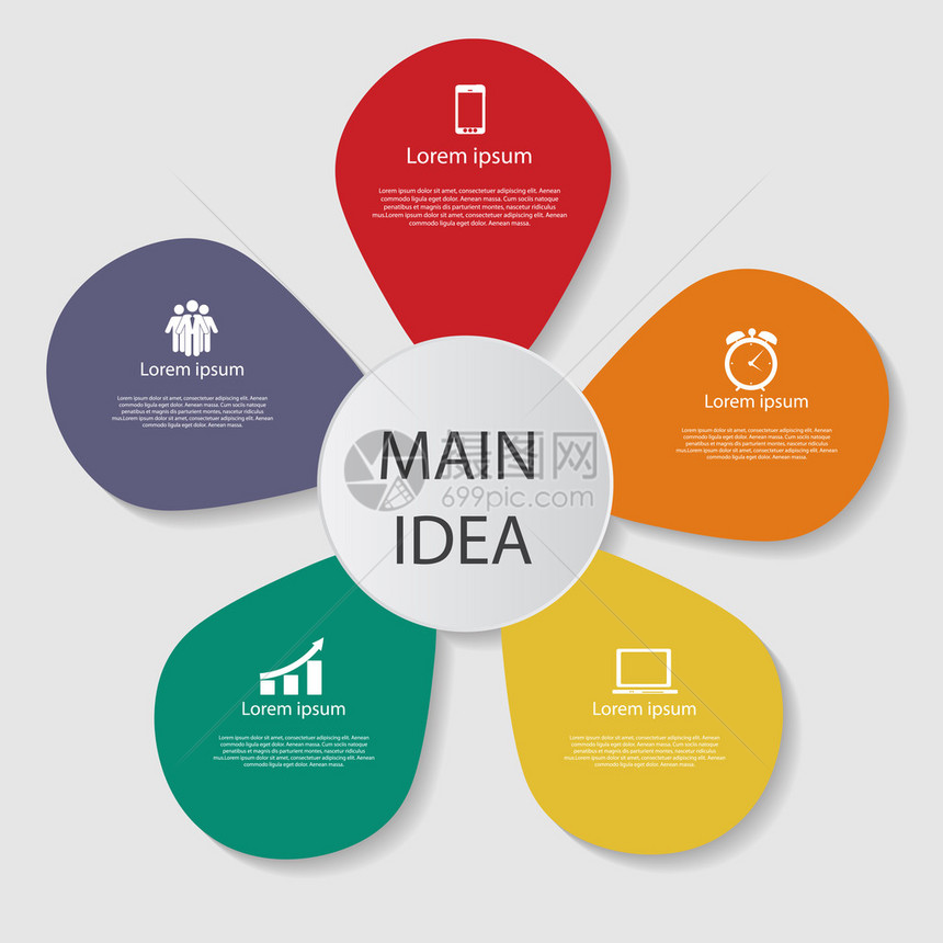 供商业矢量说明使用的图表模板图片