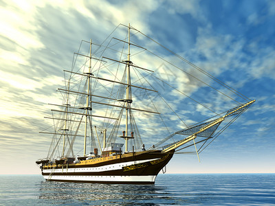 计算机用意大利的一艘帆船生图片