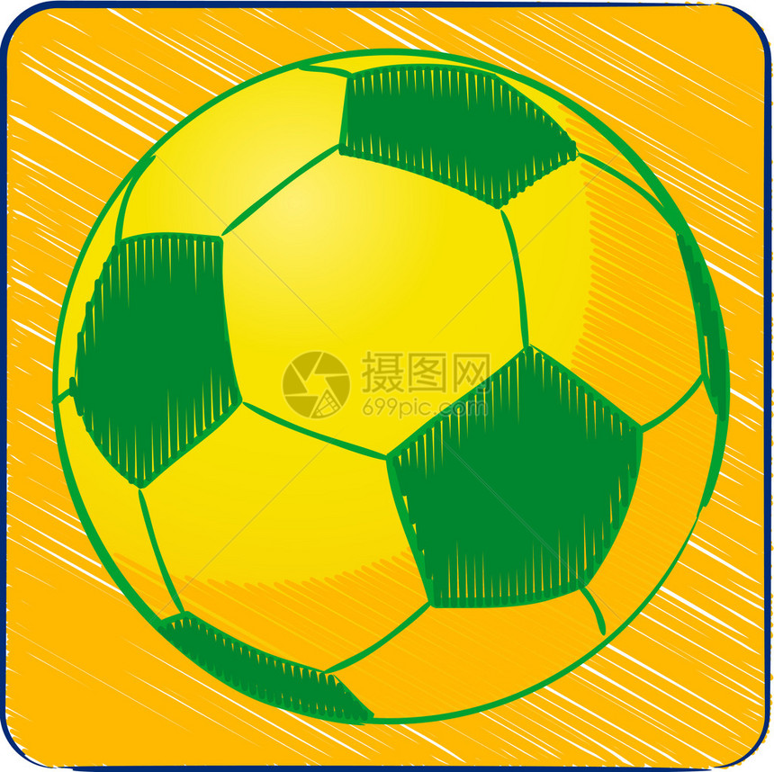 巴西的足球草图背图片