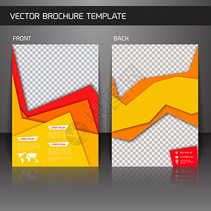 黄色企业设计公司设计小册子传单设计模板矢量图说明ww图片