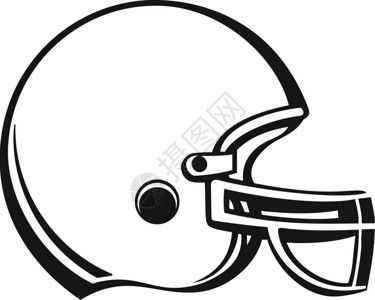 足球头盔插画图片