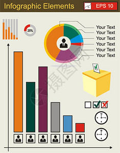 一组选举信息图表图图片