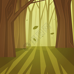 森林的卡通插图图片