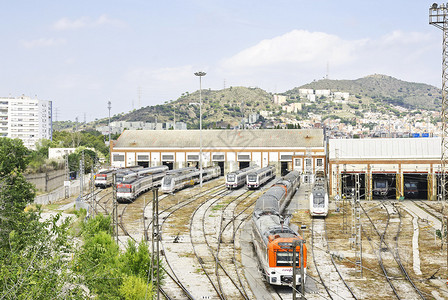 巴塞罗那的轨道和铁路图片