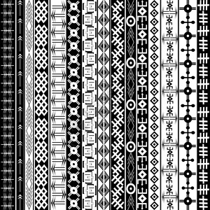 带有族裔几何装饰品黑白非洲运动本底的背景图片