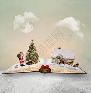 圣诞魔法书圣诞老人圣诞树图片