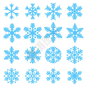 各种冬季雪花矢量集背景图片