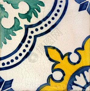 葡萄牙里斯本旧房屋外墙上的传统瓷砖azule插画