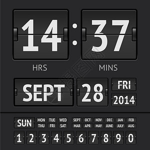 黑色翻转计分板数字计时器带一图片