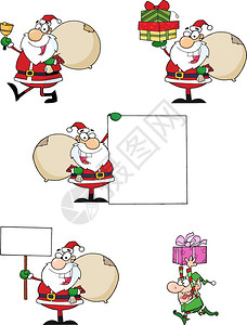 圣诞老人卡通字符图片