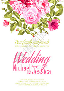 婚礼卡和订婚通知迈克尔和杰西卡的婚高清图片