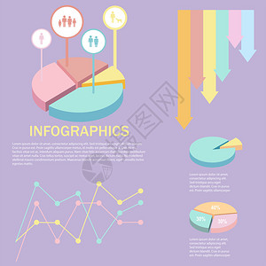 具有不同图表的信息图表图片