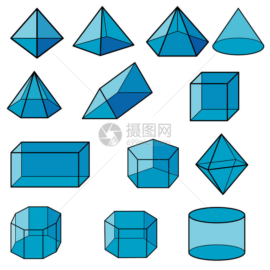 儿童矢量的3d几何图像图片