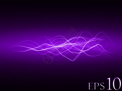 光能量波紫色宽图片