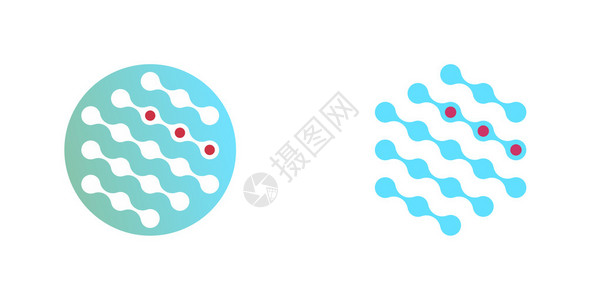 分子诊断图标的两组变体图片