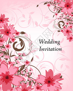 婚礼邀请卡花朵抽象的多彩背景浪漫背景和文字位置图片