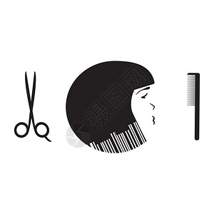 美容沙龙标志模板理发师徽章化妆品店病媒设计品牌图片