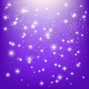 紫色背景上明亮闪的星背景图片