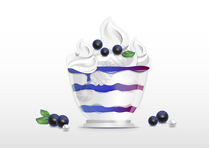 蓝莓香草冰淇淋图片
