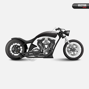 老式的motorcyclevector图片