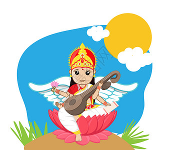 印度教育女神MaaSaraswat图片
