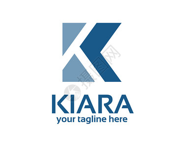 商业公司字母K标志设计模板字母标志矢量模板的简单和干图片