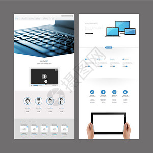 一页网站模板和标题设计图片