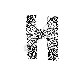 手绘矢量Abc字母花卉设计背景图片