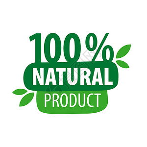 100天然产品绿色病媒标志100图片