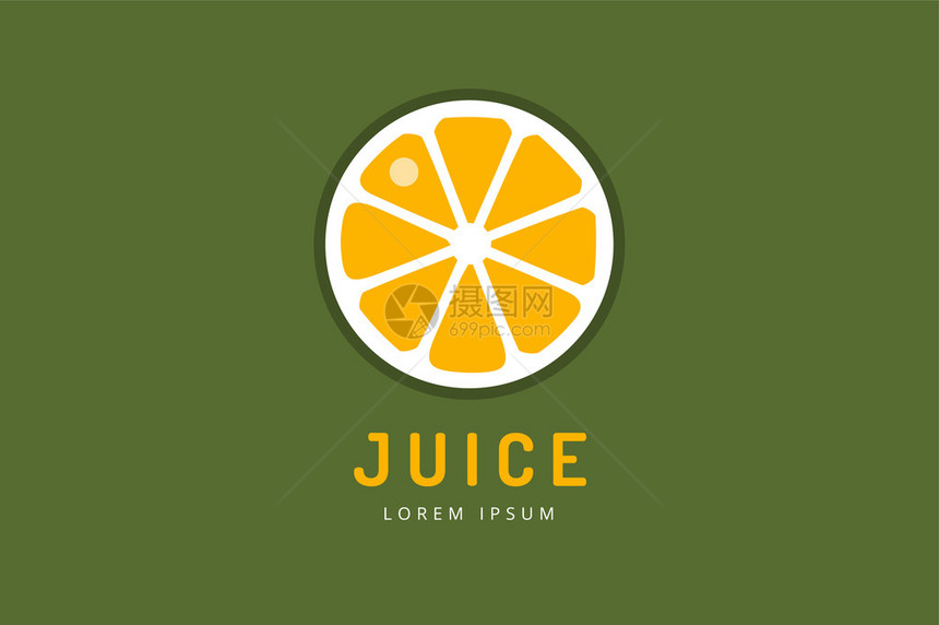 石灰或柠檬水果饮料标志图标模板设计图片