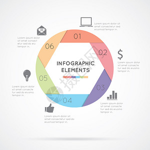 矢量圆形Infograph图表图片