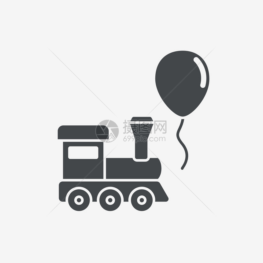 这是列车和气球玩具平面图图片