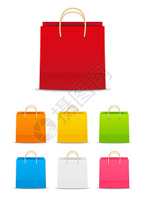 为您设计的彩色纸购物袋背景图片