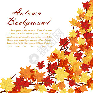 秋天框架含落叶矢背景图片