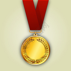 红丝带上的矢量金奖章有Laure图片