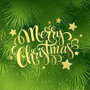 带问候信的圣诞fir树纹理矢量插图图片