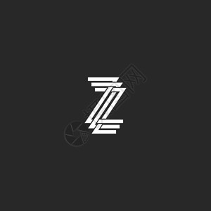 字母Z徽标单词3个交叉标记模型背景图片