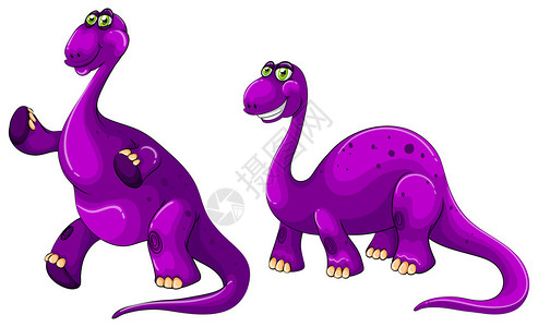 站立在两条腿例证的紫色腕龙图片