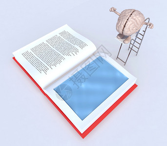 鸭边腿书中3D插图用手和腿踩在蹦床底设计图片