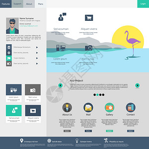 平面网站模板设计图片
