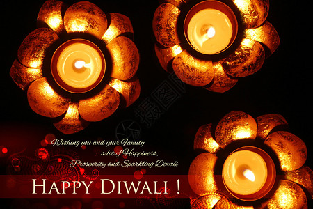 抽象的Diwali背景莲花形状d背景图片