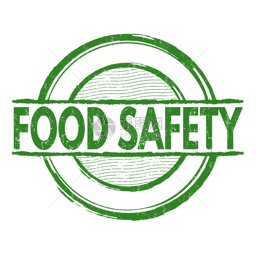 白色背景的食品安全套橡胶印图片