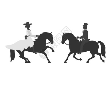 骑马的女士和骑马的绅士图片