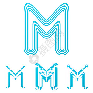 青色线字母m背景图片