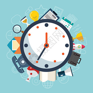 用于时间管理目标确定工作规划和时间安排的简图片