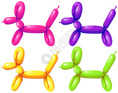 气球形状的狗插图图片