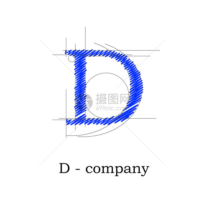 矢量符号设计字母D图片