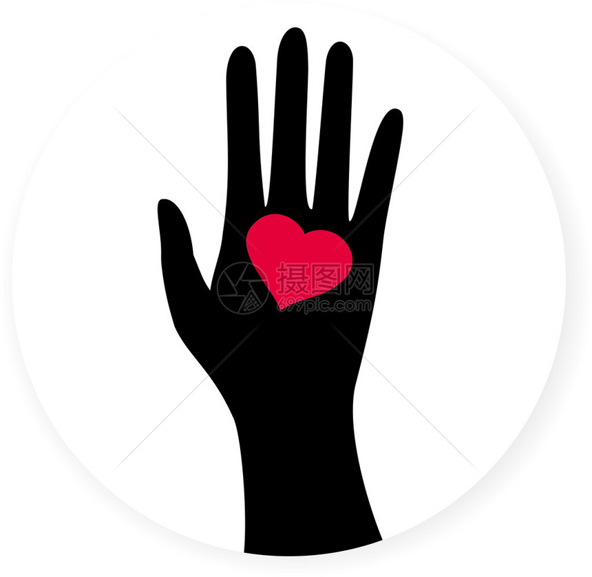 人用心符号伸出手来表达爱的声望表示爱意图片