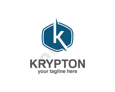 商业公司字母K标志设计模板字母标志矢量模板的简单和干图片
